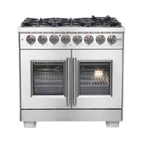 Forno Capriasca 36" Freestanding French Door Dual Fuel Range