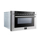 FORNO Appliance Package - 36 Inch Dual Fuel Range, Wall Mount Range Hood, Microwave Drawer, Dishwasher, AP-FFSGS6156-36-W-6
