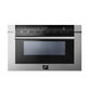 FORNO Appliance Package - 48 Inch Gas Range, Wall Mount Range Hood, Microwave Drawer, AP-FFSGS6244-48-3