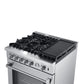 FORNO Appliance Package - 30" Gas Range, 30" Range Hood, 60" Refrigerator, Dishwasher, Microwave Drawer, AP-FFSGS6276-30-W-8