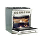 FORNO Capriasca 30" 4.32 cu. ft. Dual Fuel Range with 5 Italian Burners in White, FFSGS6187-30WHT