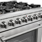 FORNO Package - 36 Inch Pro Gas Range, Wall Mount Range Hood, Refrigerator, Microwave Drawer, Dishwasher, AP-FFSGS6260-36-8