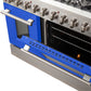 FORNO Galiano 48" 6.58 cu. ft. Gas Range with 8 Italian Burners in Blue, FFSGS6244-48BLU