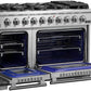 FORNO Appliance Package - 48 Inch Gas Burner/Electric Oven Pro Range, Dishwasher, Refrigerator, AP-FFSGS6187-48-5