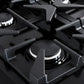 FORNO Antico 36" 4.5 cu. ft. Gas Range with 6 Sealed Burners in Black with Antique Brass Accents, FFSGS6219-36BLK