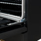 FORNO Antico 36" 4.5 cu. ft. Dual Fuel Range with 6 Sealed Burners in Black with Antique Brass Accents, FFSGS6113-36BLK