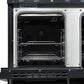 FORNO Antico 48" 5.5 cu. ft. Dual Fuel Range with 8 Sealed Burners and Griddle in Black with Antique Brass Accents, FFSGS6113-48BLK