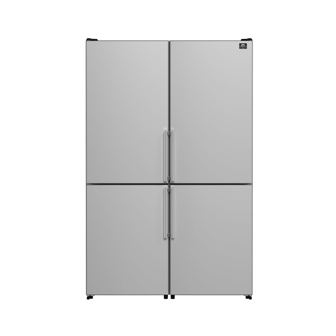 FORNO Guardia 46.8" 21.6 cu. ft. Side-By-Side Refrigerator with Bottom Freezer in Stainless Steel, FFFFD1778-48