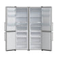 FORNO Guardia 46.8" 21.6 cu. ft. Side-By-Side Refrigerator with Bottom Freezer in Stainless Steel, FFFFD1778-48