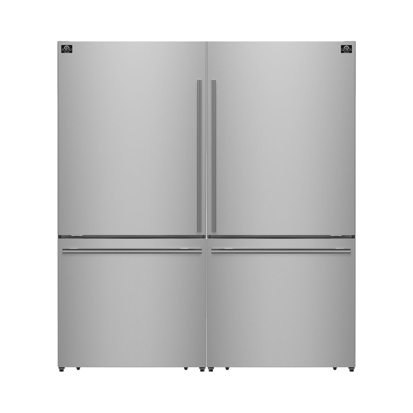 FORNO Espresso Milano 62" 34.4 cu. ft. Side-By-Side Refrigerator with Ice Maker in Stainless Steel, FFFFD1787-60S