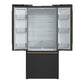 FORNO Espresso Gallipoli 30" 17.5 Cu. Ft. Refrigerator with Ice Maker in Black with Antique Brass Handles, FFFFD1974-31BLK