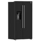 FORNO Espresso Salerno 36" 20 cu. ft. Side-By-Side Refrigerator with Water and Ice Dispenser in Black with Stainless Steel Handles