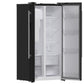 FORNO Espresso Salerno 36" 20 cu. ft. Side-By-Side Refrigerator with Water and Ice Dispenser in Black with Stainless Steel Handles
