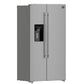 FORNO Salerno 36" 20 cu. ft. Side-by-Side Built-In Refrigerator with Water and Ice Dispenser, FFRBI1844-36SB