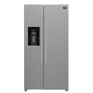 FORNO Salerno 36" 20 cu. ft. Side-by-Side Built-In Refrigerator with Water and Ice Dispenser, FFRBI1844-36SB