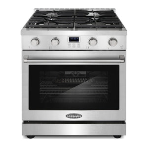 Cosmo Lumin 30" 4.8 cu. ft. Gas Range, 4 Burners, Convection Oven in Stainless Steel, COS-GRC304KB