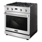 Cosmo Lumin 30" 4.8 cu. ft. Gas Range, 4 Burners, Convection Oven in Stainless Steel, COS-GRC304KB