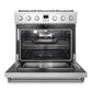 Cosmo Lumin 36" 6.0 cu. ft. Gas Range, 6 Burners, Convection Oven in Stainless Steel, COS-GRC366KB