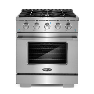 Cosmo Commercial 30" 3.5 cu. ft. Gas Range with 4 Burners and Heavy Duty Cast Iron Grates in Stainless Steel
, COS-GRP304