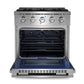 Cosmo Commercial 30" 3.5 cu. ft. Gas Range with 4 Burners and Heavy Duty Cast Iron Grates in Stainless Steel
, COS-GRP304