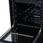 FORNO Lamazze 20" 2.05 cu.ft. Freestanding Gas Range with 4 Sealed Burners in Black with Antique Brass Accents, FFSGS6265-20BLK