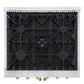 FORNO Galiano 30" 4.32 cu. ft. French Door Gas Range with 5 Sealed Burners in White with Antique Brass Accents, FFSGS6444-30WHT