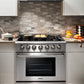 THOR Kitchen 36 in. Professional Natural Gas Range in Stainless Steel, HRG3618U