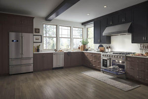 THOR Kitchen Package - 48" Dual Fuel Range, Range Hood, Refrigerator with Water and Ice Dispenser, Dishwasher, Wine Cooler, AP-HRD4803U-W-8