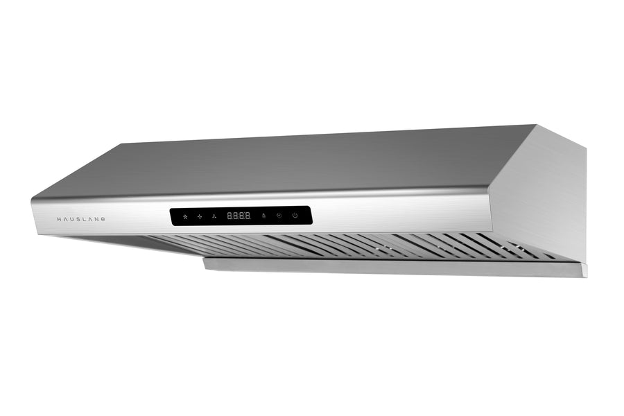 Hauslane | Chef Series 30” PS10 Under Cabinet Range Hood | PRO PERFORMANCE | Stainless Steel Electric Stove Ventilator | 3 Speed Exhaust Fan, Bright LED Lights & Delay Auto Shut-Off turned