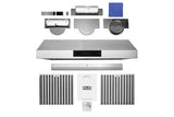 Hauslane | Chef Series 30" PS18 Under Cabinet Range Hood | Pro Performance | Contemporary Design, Touch Screen, Dishwasher Safe Baffle Filters, LED Lamps, 3-Way Venting kit