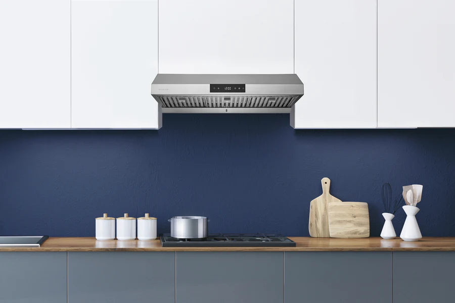 Hauslane | Chef Series 36" PS18 Under Cabinet Range Hood | Pro Performance | Contemporary Design, Touch Screen, Dishwasher Safe Baffle Filters, LED Lamps, 3-Way Venting lifestyle