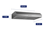 Hauslane | Chef Series B018 30" Under Cabinet Range Hood dimension