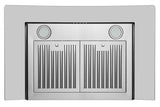 Hauslane | Chef Series Range Hood 30" WM-600 Wall Mount Range Hood | European Style with Stainless Steel and Tempered Glass | 3 Speed, LED Lamps | Ducted or Ventless vent and lights