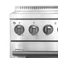 FORNO Torino 30" 4.32 cu. ft. Induction Range with True Convection, Air Fry and Sous Vide in Stainless Steel 240V, FFSIN0936-30
