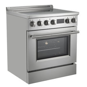 FORNO Torino 30" 4.32 cu. ft. Induction Range with True Convection, Air Fry and Sous Vide in Stainless Steel 240V, FFSIN0936-30