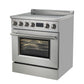 FORNO Torino 30" 4.32 cu. ft. Induction Range with True Convection, Air Fry and Sous Vide in Stainless Steel 240V, FFSIN0936-30