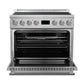 FORNO Torino 36" 5.36 cu. ft. Induction Range with True Convection, Air Fry and Sous Vide in Stainless Steel 240V, FFSIN0936-36