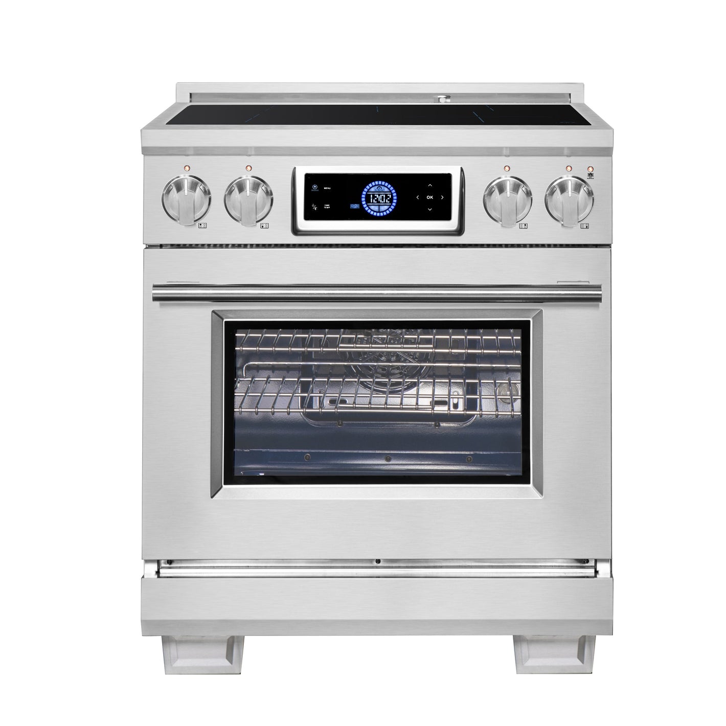 FORNO Maximus 30" 4.32 cu.ft. Induction Range with Air Fryer, Air Sous Vide, True Convection, and Digital Display, FFSIN0968-30