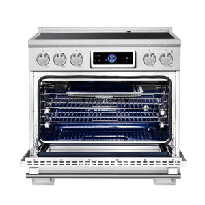 FORNO Maximus 36" 5.36 cu.ft Induction Range with Air Fryer, Air Sous Vide, True Convection, and Digital Display, FFSIN0968-36