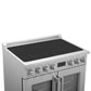 FORNO Torino 36" 5.36 cu. ft. French Door Induction Range with True Convection, Air Fry and Sous Vide in Stainless Steel 240V, FFSIN0950-36