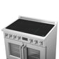 FORNO Torino 36" 5.36 cu. ft. French Door Induction Range with True Convection, Air Fry and Sous Vide in Stainless Steel 240V, FFSIN0950-36