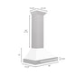 ZLINE 30" Convertible Satin Stainless Steel Wall Mount Range Hood with White Matte Shell and Stainless Steel Handle, KB4SNX-WM-30