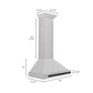 ZLINE Autograph 30" Convertible Satin Stainless Steel Wall Mount Range Hood with Matte Black Handle, KB4SNZ-30-MB