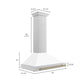 ZLINE 36 Inch Autograph Edition Stainless Steel Range Hood with White Matte Shell and Champagne Bronze Handle, KB4STZ-WM36-CB