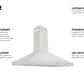 ZLINE 42 in. Convertible Vent Wall Mount Range Hood in Stainless Steel, KL3-42
