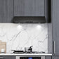Cosmo Haven 30" 500 CFM Ducted Under Cabinet Range Hood, Touch Controls, LED Lights in Matte Black, COS-KS6U30-BK