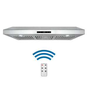 Cosmo 36" 500 CFM Convertible Under Cabinet Range Hood with Remote and Digital Touch Controls, COS-KS6U36