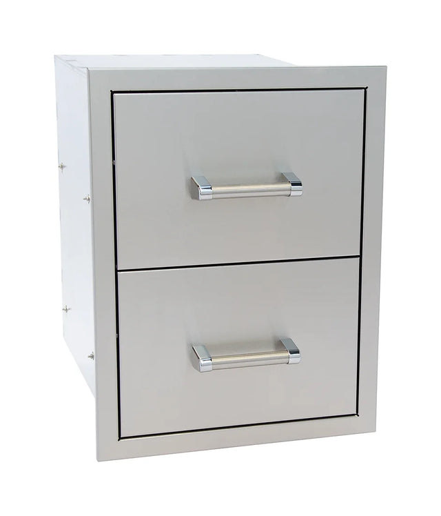 KokoMo Outdoor Kitchen Stainless Steel Double Drawer