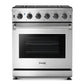 THOR Kitchen Package - 30" Propane Gas Range, Range Hood, Microwave, AP-LRG3001ULP-5