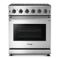 THOR Kitchen Package - 30" Gas Range, Range Hood, Refrigerator with Water and Ice Dispenser, Dishwasher, Wine Cooler, AP-LRG3001U-11
